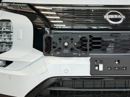 The Platypus License Plate Mount for Nissan Rogue 3rd gen T33 2021 to 2026 2026 Plug-in Hybrid ONLY