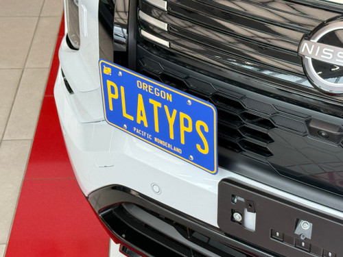 The Platypus License Plate Mount for Nissan Rogue Plug-In Hybrid 3rd gen T33 2026 to 2026