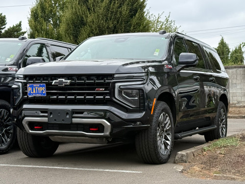 The Platypus License Plate Mount shown on a 2025 Chevy Suburban Z71. If you have a different trim level, please select the "All other trims and models" option. 