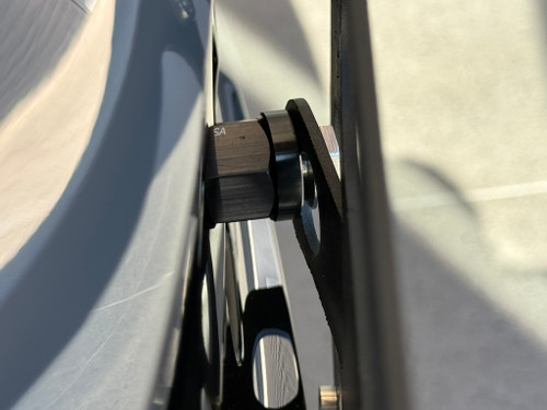 Install the plate frame in front of the .25in aluminum spacer, as shown. 
