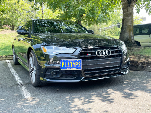The Platypus License Plate Mount for Audi S6 C7 - 4G 2013 to 2018 2016-2018 (Facelift)