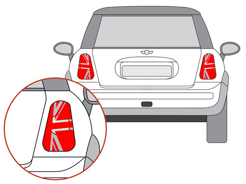 mini cooper r53 taillight union jack overlay thumbnail