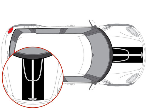 The CravenSpeed Trident Bonnet Stripe Decal for the MINI Countryman R60 2011-2016