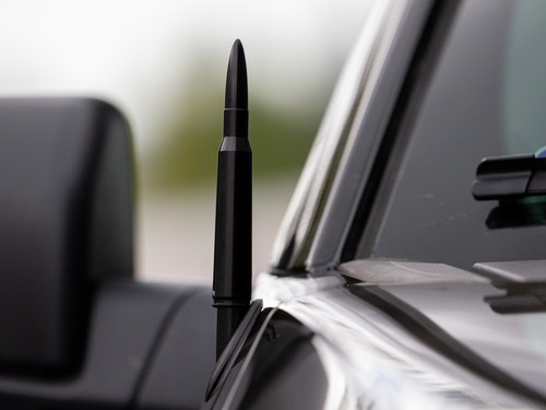 The Bullet Style Stubby Antenna by CravenSpeed installed on a 2018 Crew Cab F-150 FX4