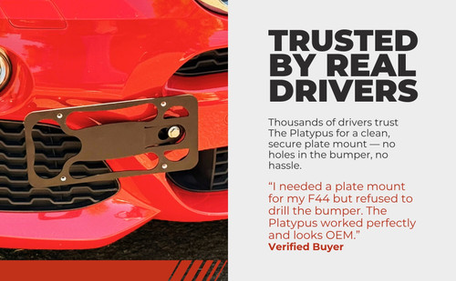 The Platypus License Plate Mount trusted