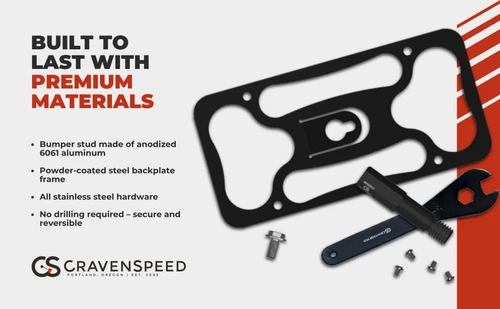 The Platypus License Plate Mount product specs