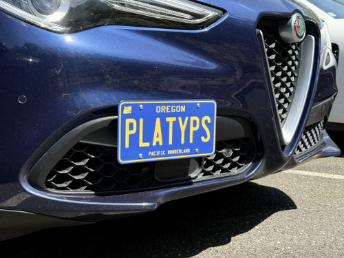 The Platypus License Plate Mount for Alfa Romeo Stelvio 2018 to 2026 Stelvio