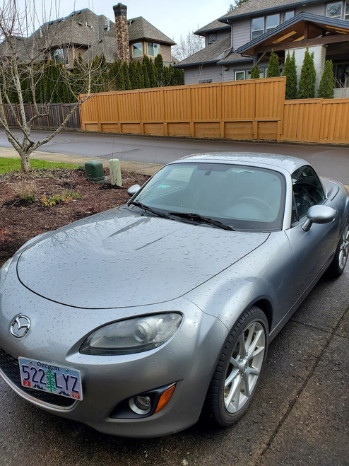 The Platypus License Plate Mount for Mazda MX-5 Miata 3rd gen NC2 2009 to 2015