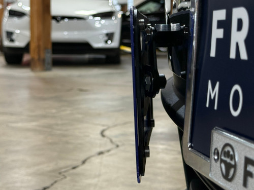 The Platypus License Plate Mount shown on the 971.1 Porsche Panamera.