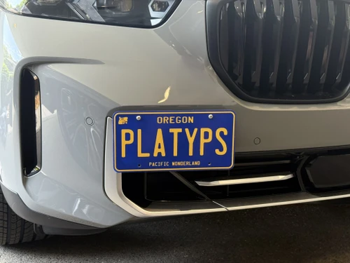 The Platypus License Plate Mount for BMW X5 G05 2019 to 2026 xDrive40i, 45e, 50e (2019-2026)