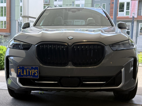 The Platypus License Plate Mount for BMW X5 G05 2019 to 2026 xDrive40i, 45e, 50e (2019-2026)