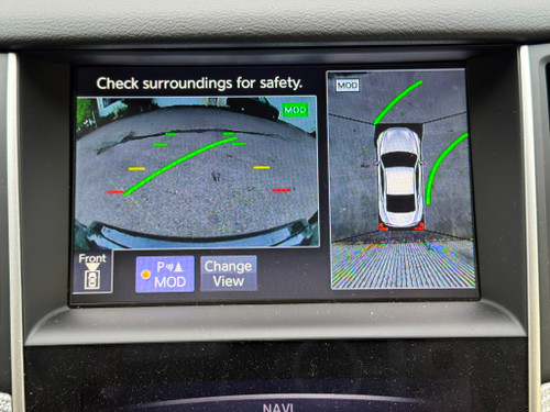 When installed correctly, the Platypus License Plate Mount should not interfere with the parking/proximity sensors or block the front-view/360 camera (if equipped).