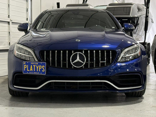 The Platypus License Plate Mount for Mercedes-Benz C-Class 4th gen W205 2015 to 2021 2019-2021 (facelift) AMG models