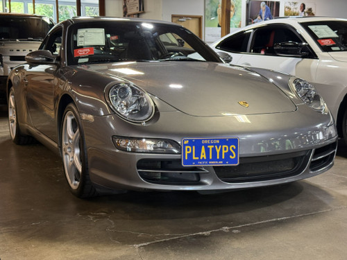 The Platypus License Plate Mount shown on a 2008 Porsche 911 Carrera (997.1)