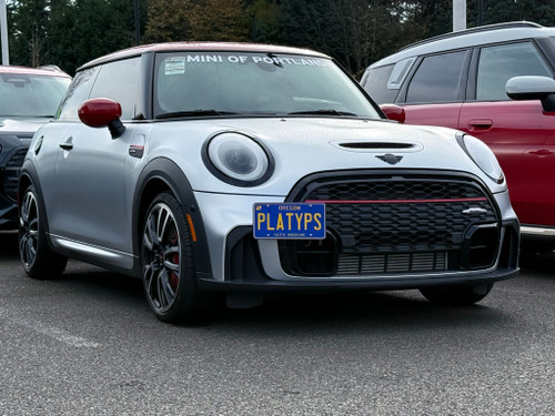 The Platypus License Plate Mount shown on LCI JCW Cooper. 