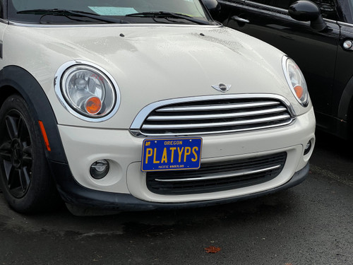 The Platypus License Plate Mount for MINI Cooper Coupe R58 2012 to 2015