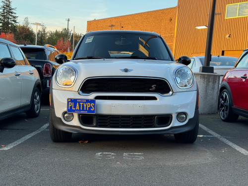 The Platypus License Plate Mount for MINI Paceman R61 2013 to 2016