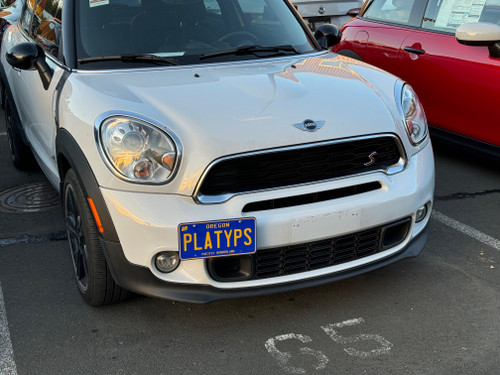 The Platypus License Plate Mount for MINI Paceman R61 2013 to 2016