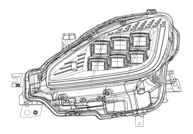 Design rendering of AlphaRex NOVA series headlight