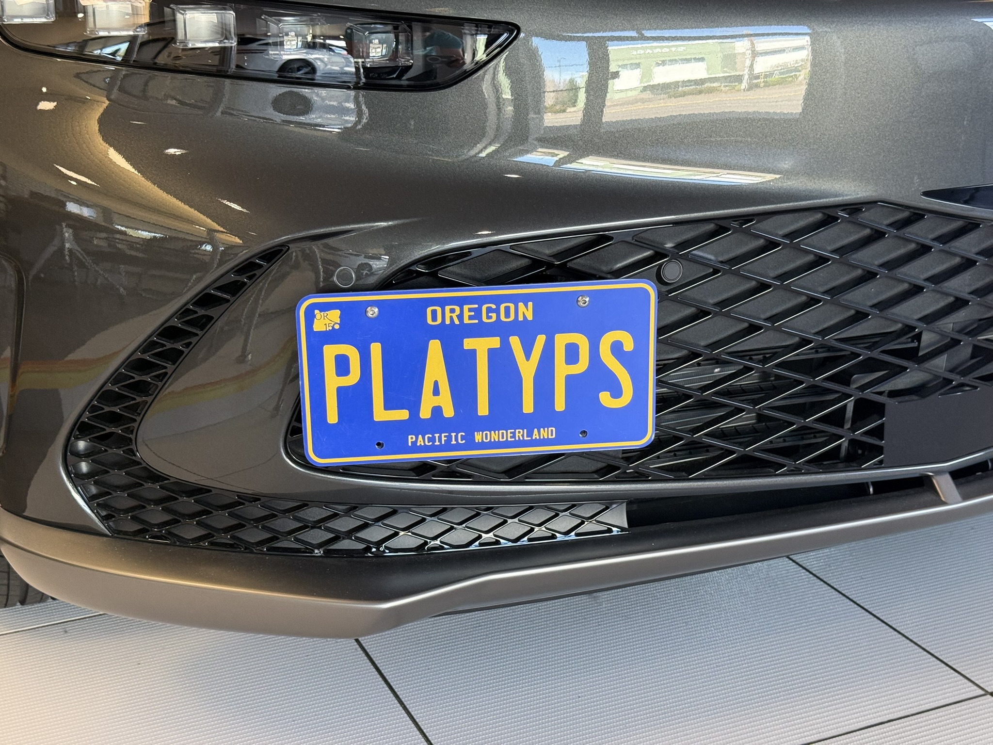 The Platypus License Plate Mount for Genesis GV60 2023 to 2025