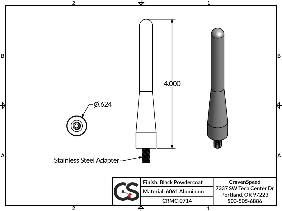 The Stubby Antenna for Chevrolet Trailblazer 2021 to 2024 Original