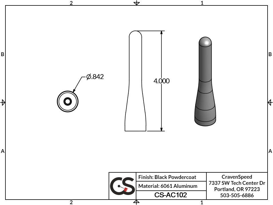 The Stubby Antenna for Mercedes-Benz SLK-Class R170 1998 to 2004 Original