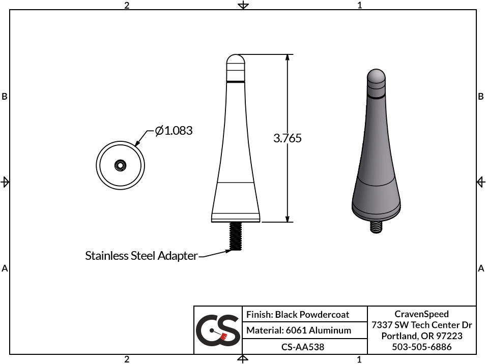 The Stubby Antenna for Ford Transit Wagon 2015 to 2018 Original