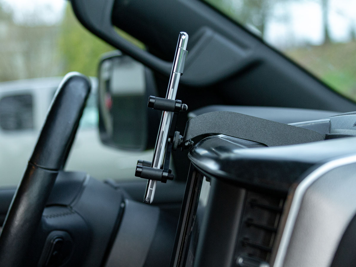 The CravenSpeed Gemini Phone Mount Scissor Version for the 5th Gen Ram 1500 2019-2023