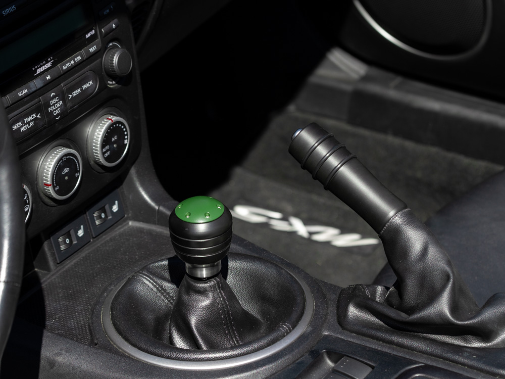 The CravenSpeed Hand Brake handle in black acetal for the NC Mazda Miata.