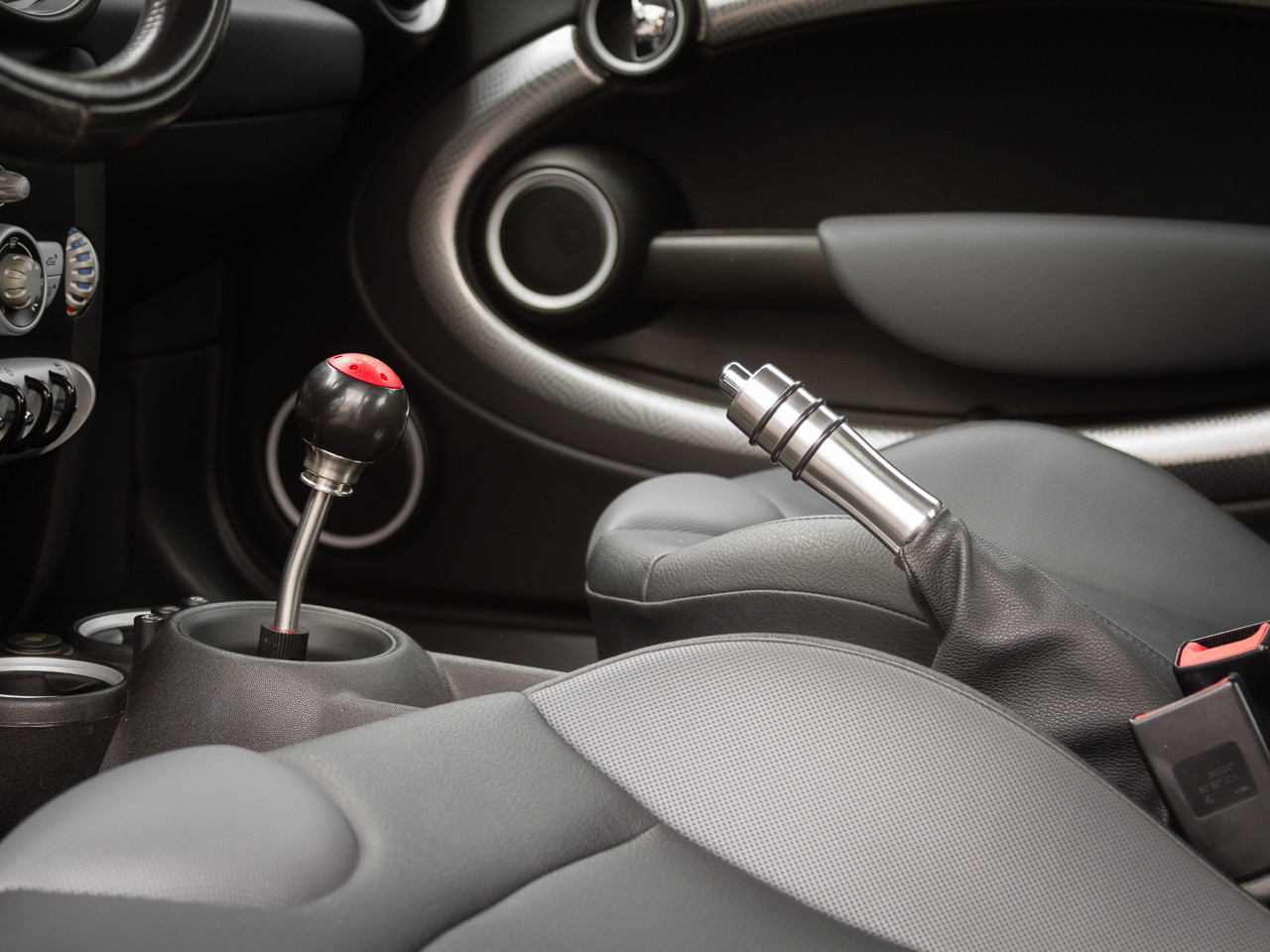 Hand Brake Handle for MINI Clubman R55 2008 to 2014 Black Acetal