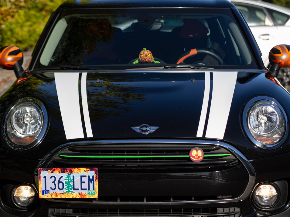 Decal Sets for MINI Clubman F54 2016 to 2024 Bonnet Split Stripes Matte Black