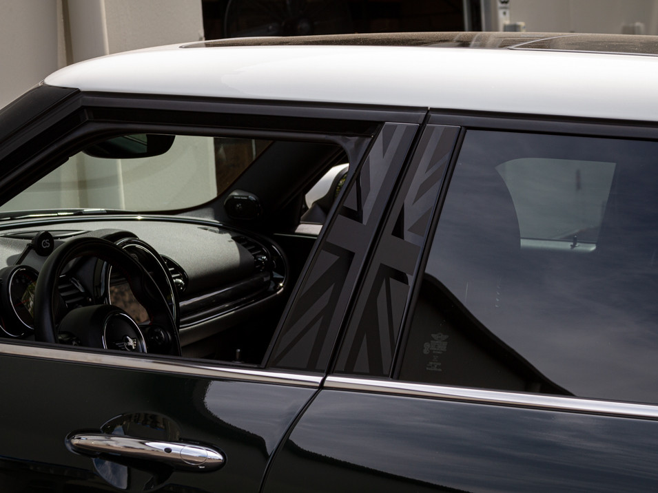 Decal Sets for MINI Clubman F54 2016 to 2024 Union Jack B-Pillar Matte White