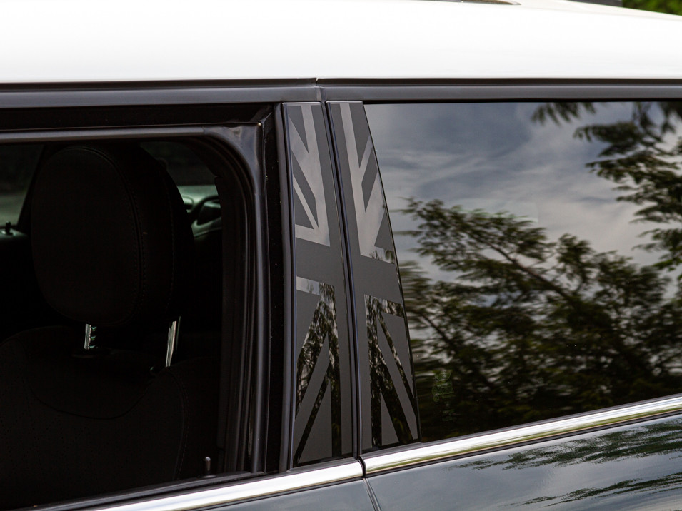 Decal Sets for MINI Clubman F54 2016 to 2024 Union Jack B-Pillar Matte White