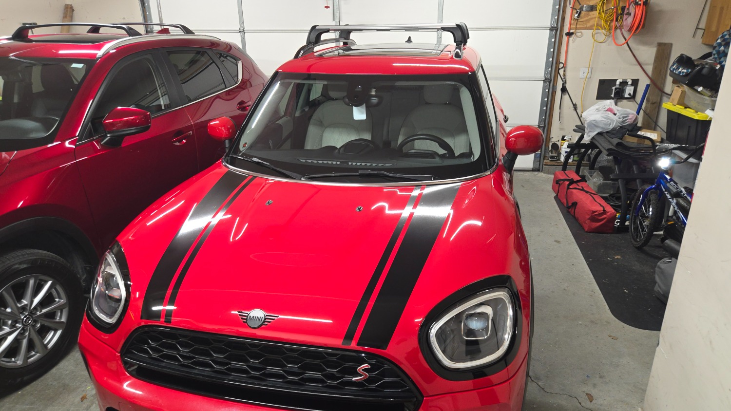 Decal Sets for MINI Countryman F60 2017 to 2025 Bonnet Stripes Matte Black