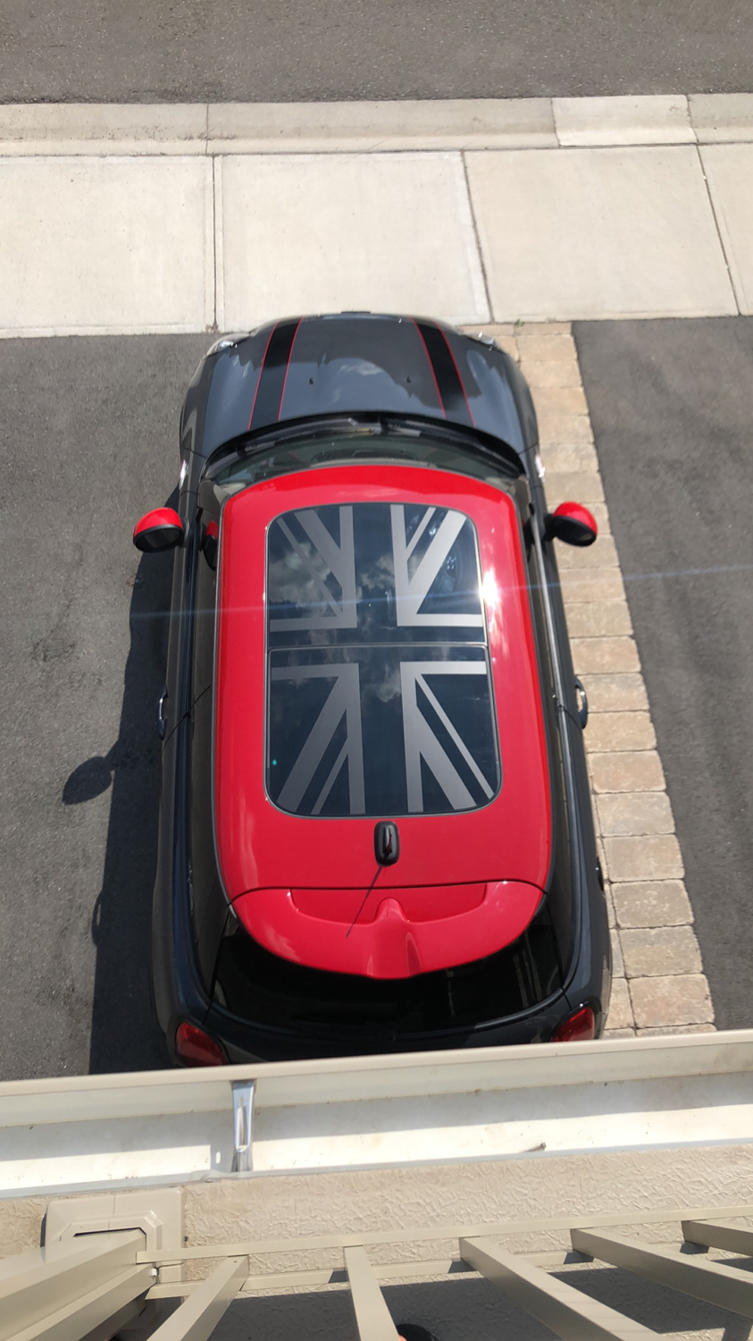 Decal Sets for MINI Cooper F56 2014 to 2024 Union Jack Sunroof Matte Black