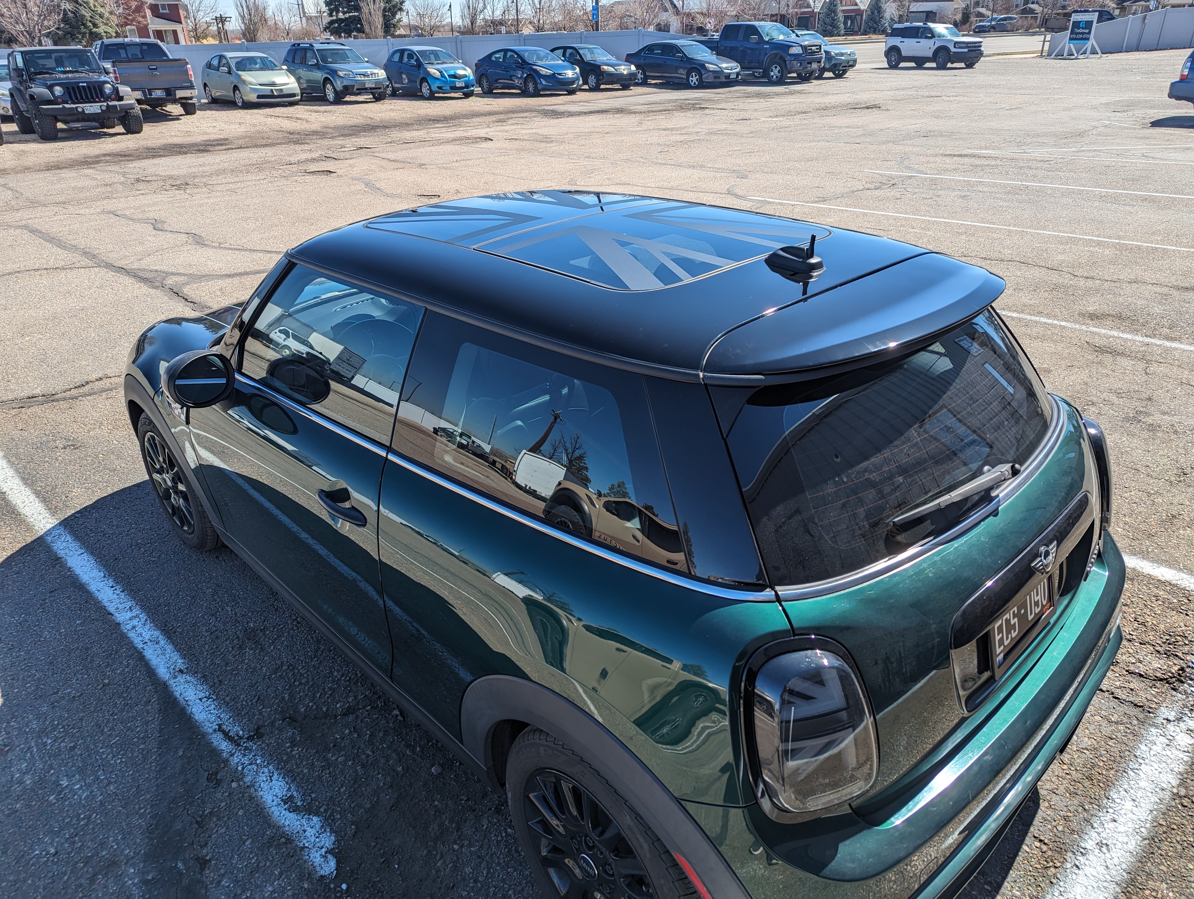Decal Sets for MINI Cooper F56 2014 to 2024 Union Jack Sunroof Matte Black