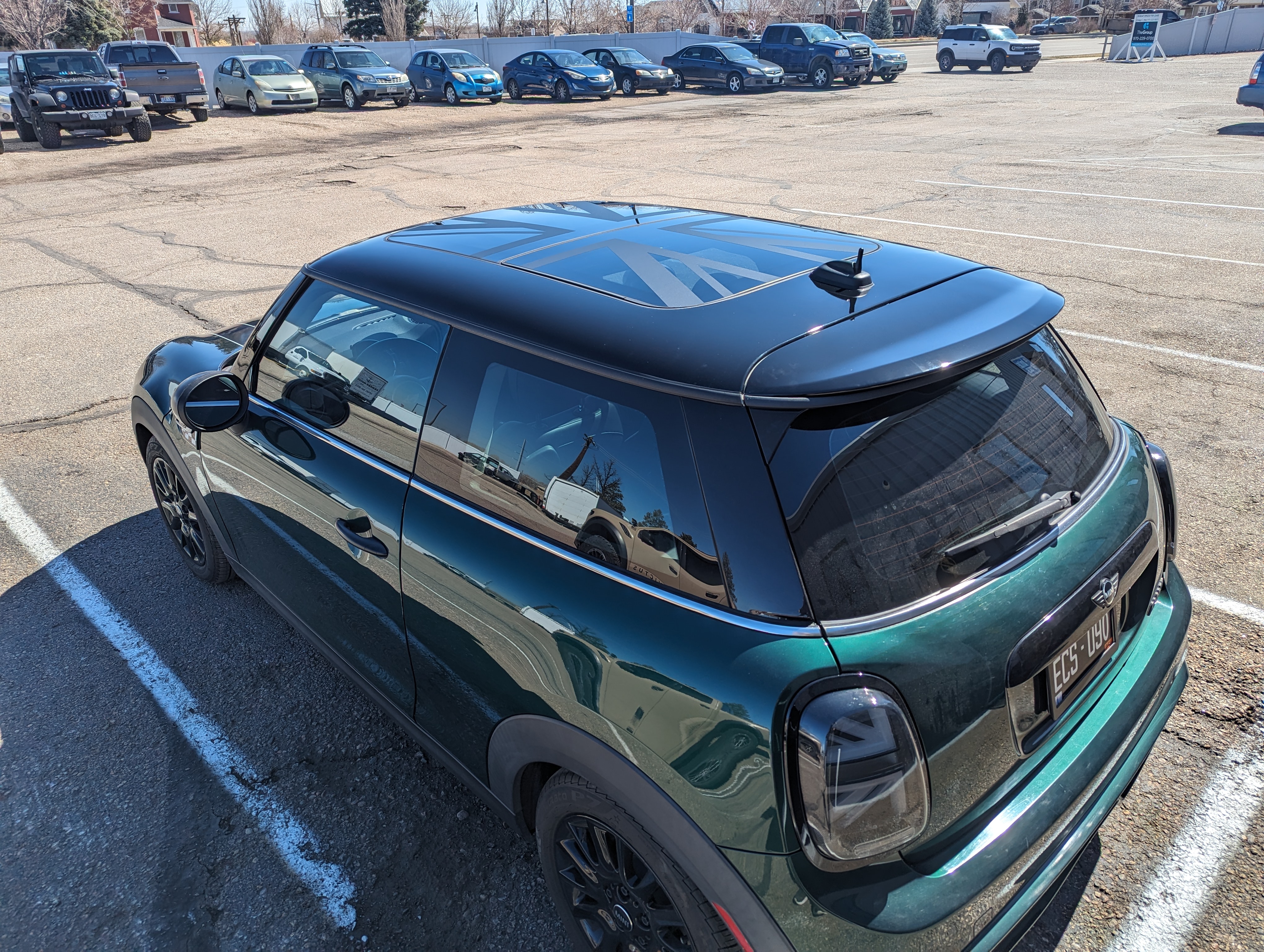 Decal Sets for MINI Cooper F56 2014 to 2024 Union Jack Sunroof Matte Black