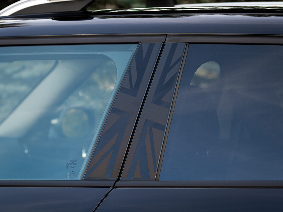 Decal Sets for MINI Countryman F60 2017 to 2024 Union Jack B-Pillar Matte White