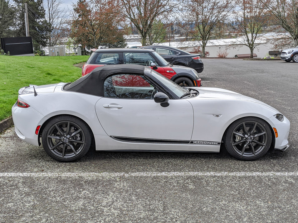 Decal Sets for Mazda MX-5 Miata 4th gen ND 2016 to 2025 Classic Door Side Stripe Gloss White