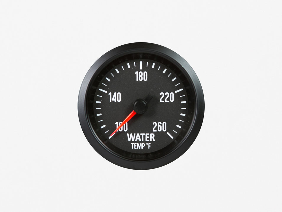 Performance Gauges by Water Temperature Black Bezel, Black Face