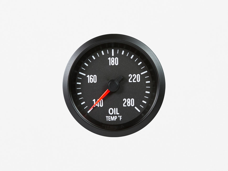 Performance Gauges by Oil Temperature Black Bezel, Black Face