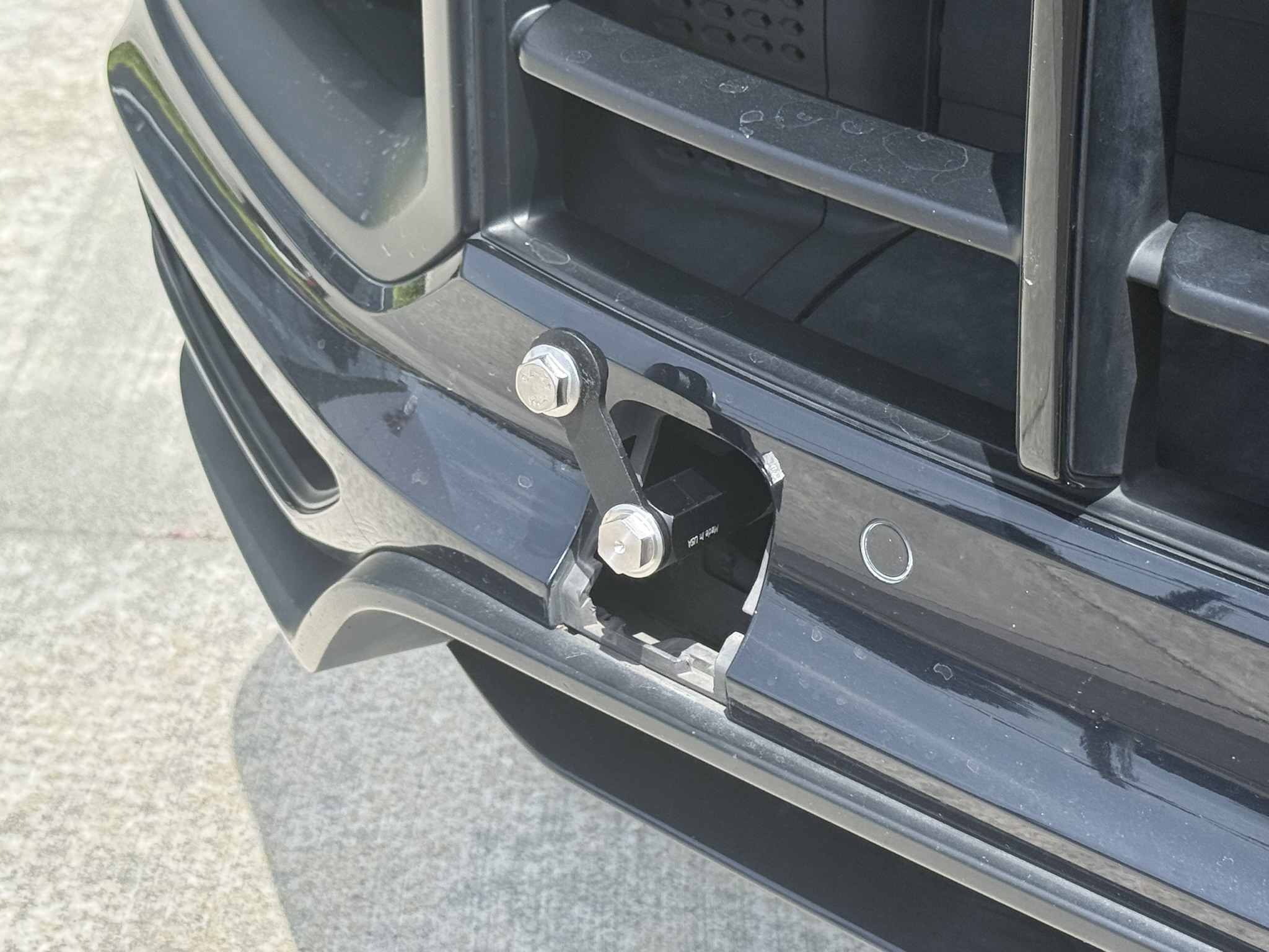 Recommended Extension Arm Position for The Platypus on Porsche Cayenne 2019-2023 SportDesign Package, Turbo, Turbo GT