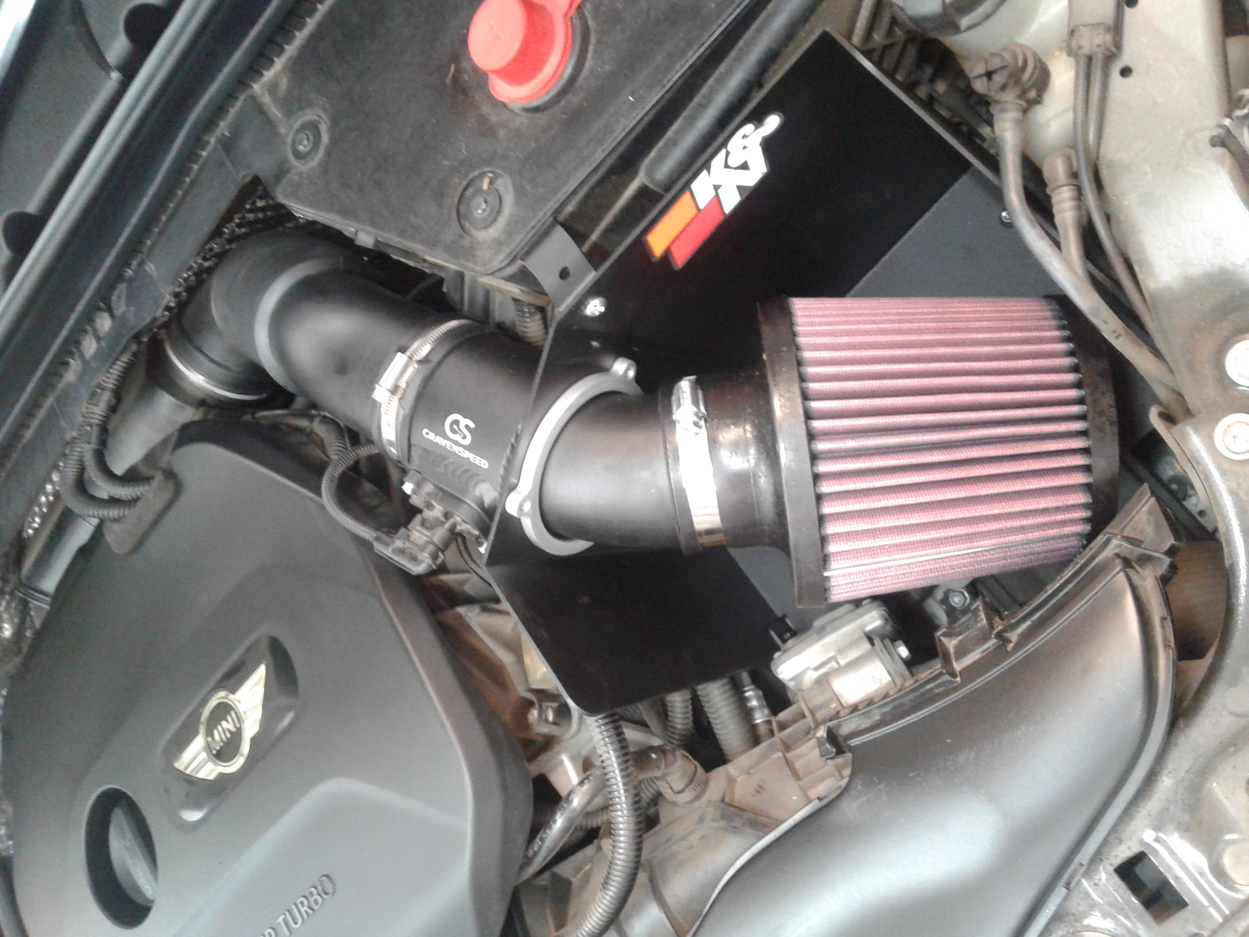 The CravenSpeed Cold Air Intake installed in a MINI Cooper S