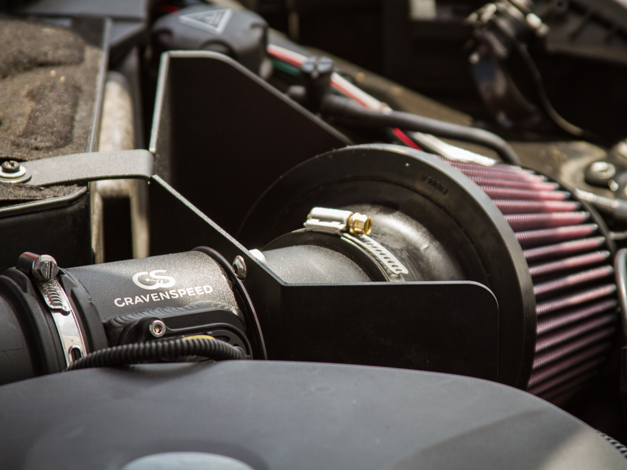 The CravenSpeed Cold Air Intake installed in a MINI Cooper S.