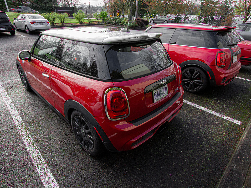 Blackout Beltline Trim Kit installed on MINI Coooper