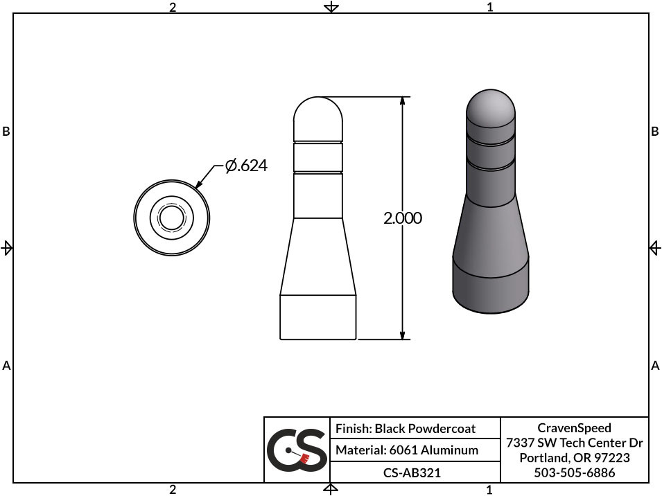 The Stubby Antenna for Harley-Davidson Tri Glide 2009 to 2023 Junior