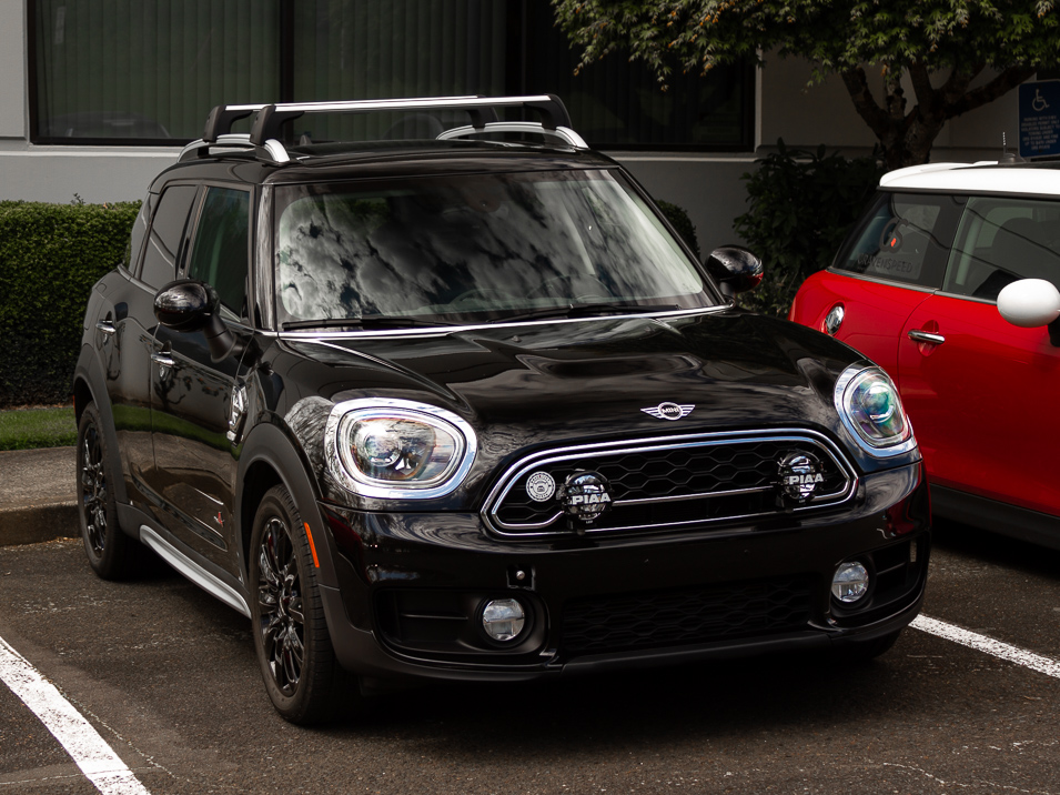 The CravenSpeed Dual Rally light kit installed on a 2016 MINI Countryman S