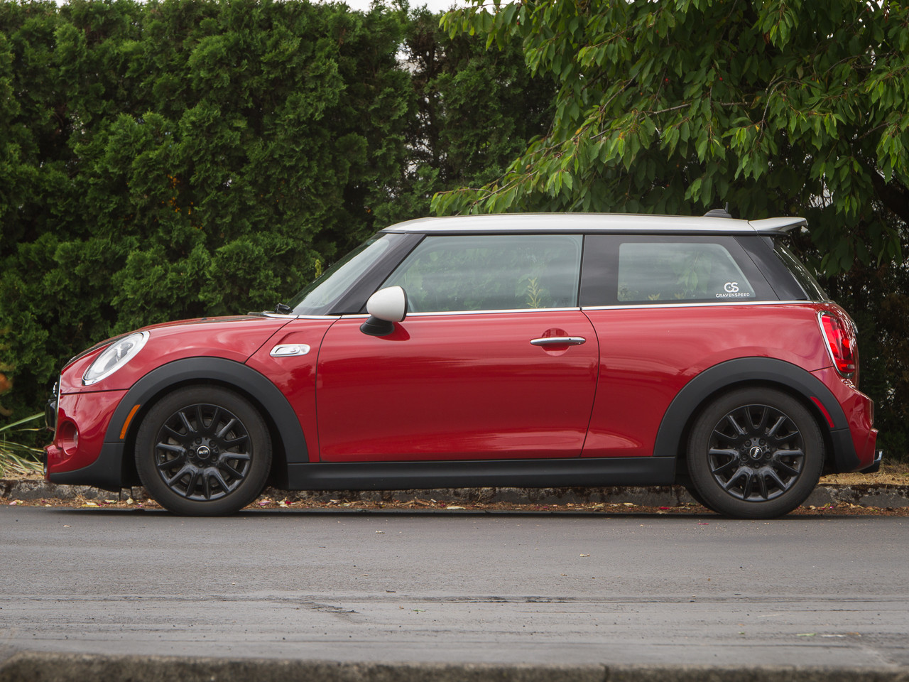 The CravenSpeed Lowering Springs installed on a 2016 MINI Cooper S