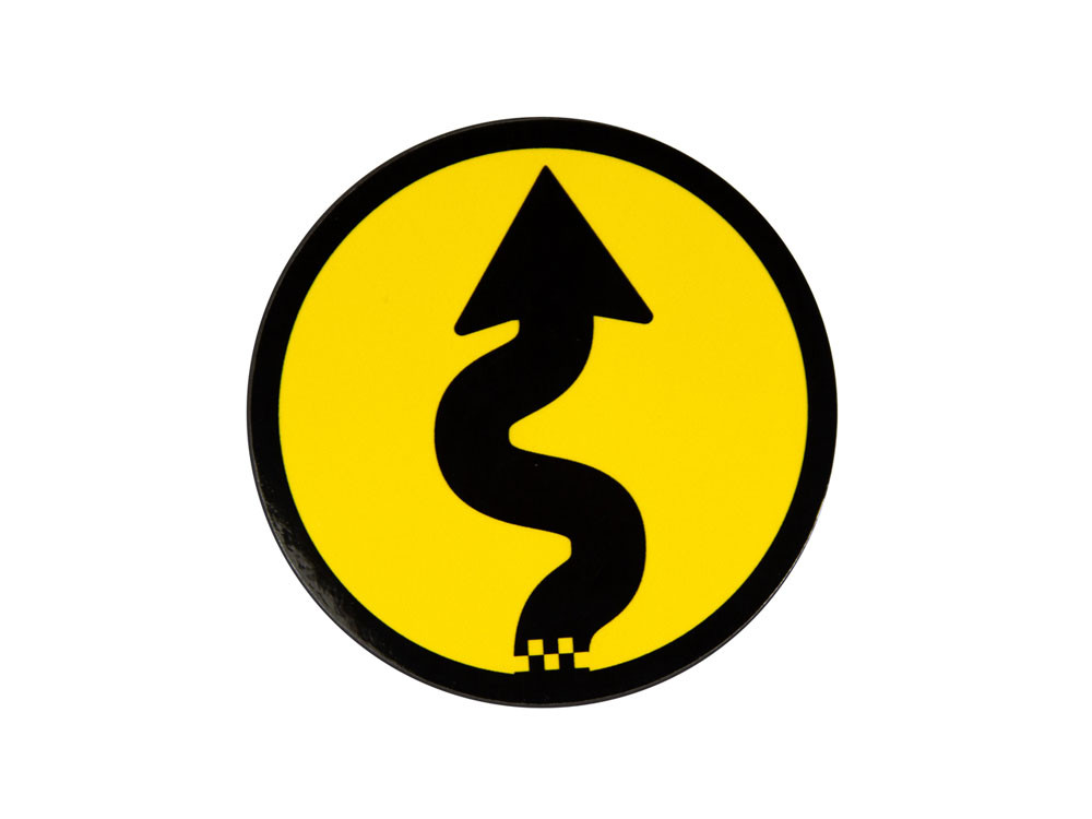 The "Curves Ahead" badge.