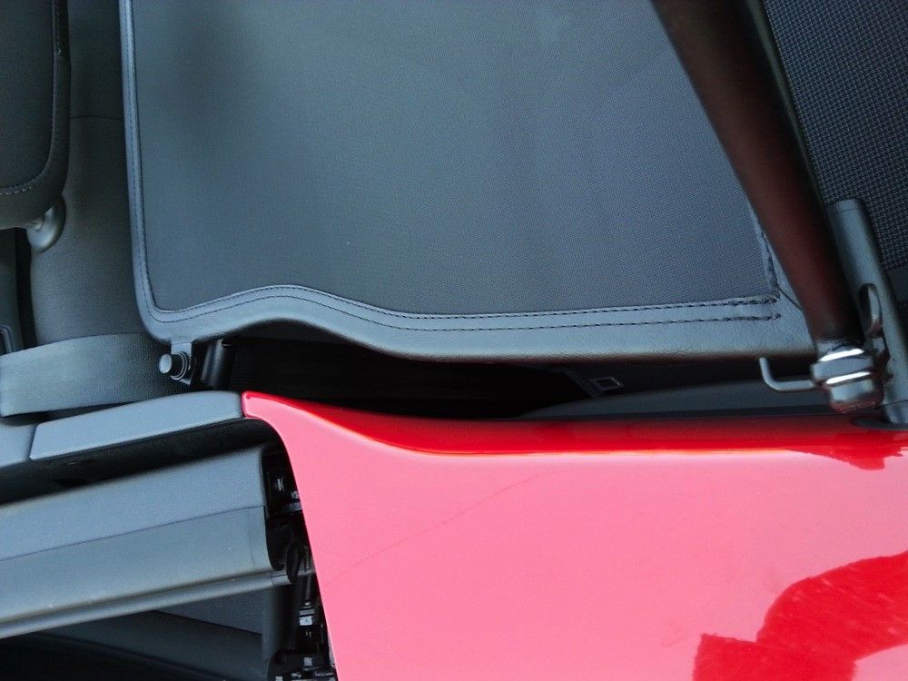 Volkswagen Beetle Convertible windscreen installed closup